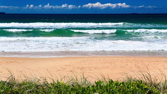 ocean with waves at the Gold Coast beach Australia
