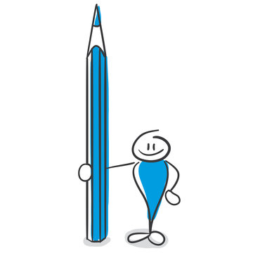 Stick Figure Series Blue