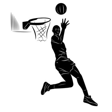 slhouette basketball player