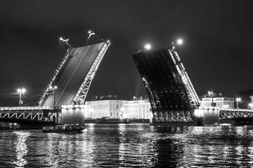 The Palace Bridge in St Petersburg Russia