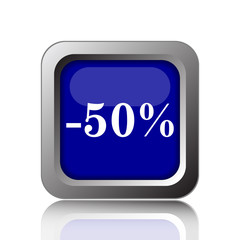 50 percent discount icon