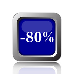 80 percent discount icon