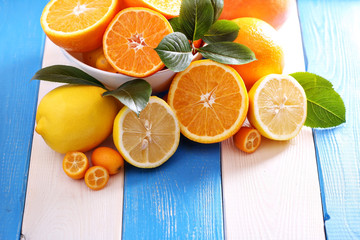Variety of citrus  fruits 