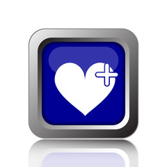 Obraz premium Heart with cross icon