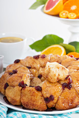 Orange and cranberry monkey bread
