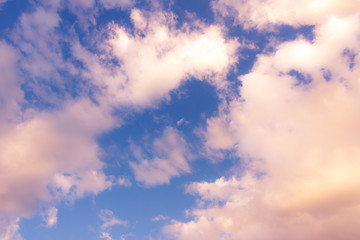 Cumulus clouds in the sky