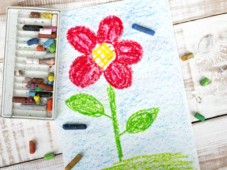 colorful drawing: beautiful flower