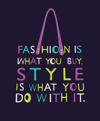 Woman bag from quote. Vector