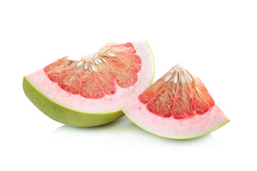 Pomelo fruit on white background