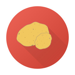 Vector vegetable flat icon of potato