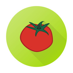 Vector vegetable flat icon of tomato