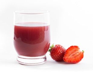 isolated strawberry juice