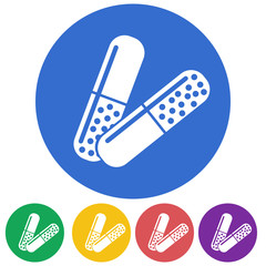 Vector illustration of color medical icon on white background