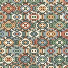 Ethnic geometric ornamental Pattern with Circles