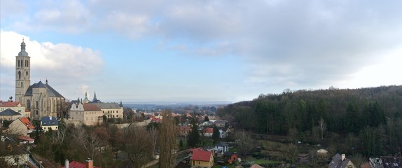 Panoramic view on the Czech historical town of Kutna Hora, located close to Prague and well-known...