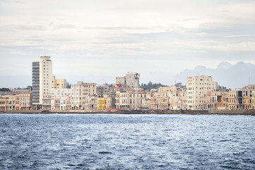 Fototapeta premium Havana Cuba seaside skyline from the Malecon waterfront