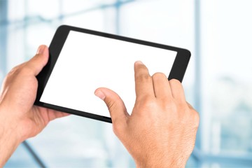 Digital Tablet, Human Hand, Holding.