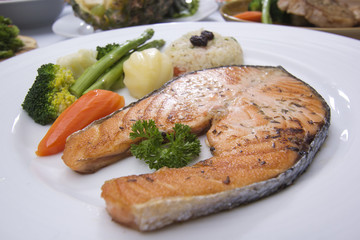 Grilled Salmon steak