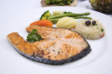Grilled Salmon steak