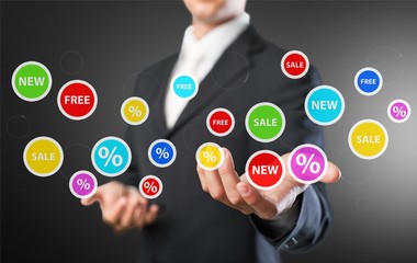 Sale, shop, discount.