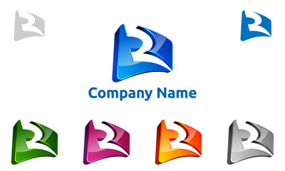 R, r letter, vector, logo, design