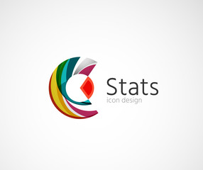 Statistics company logo design. Vector illustration. 