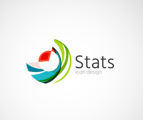 Fototapeta premium Statistics company logo design. Vector illustration. 
