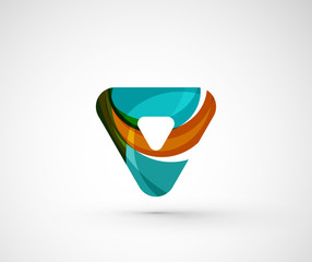 Abstract geometric company logo triangle, arrow