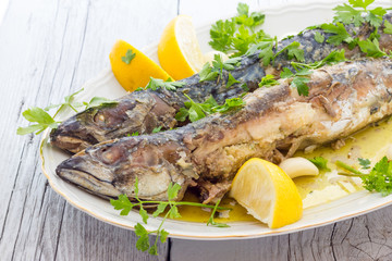 Mackerel baked