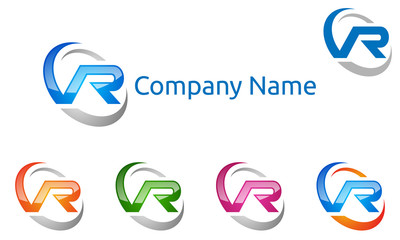 V r, v r letter, vector, logo, design