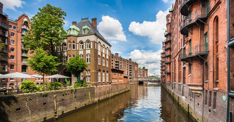 Speicherstadt warehouse district in Hamburg, Germany