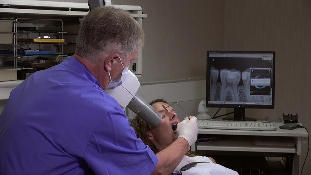 Taking a dental radiography