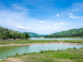 Landscape mountains & river