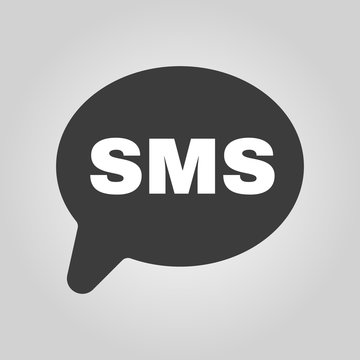 The sms icon. Text message symbol. Flat