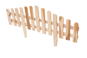 wooden fence for garden isolated