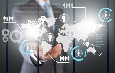 Businessman, global, concept.