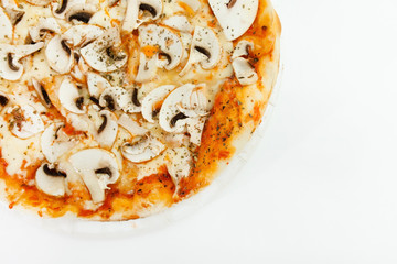 pizza isolated in the white
