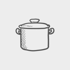 Casserole sketch icon