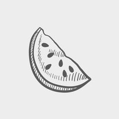 Watermelon sketch icon