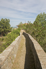 Fototapeta na wymiar Stadtmauer in San quirico d'Orcia