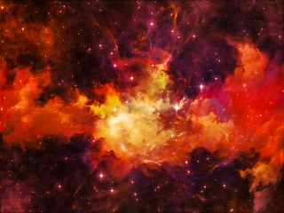 Fototapeta na wymiar Visualization of Nebula