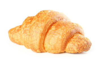 Tasty croissant isolated on a white