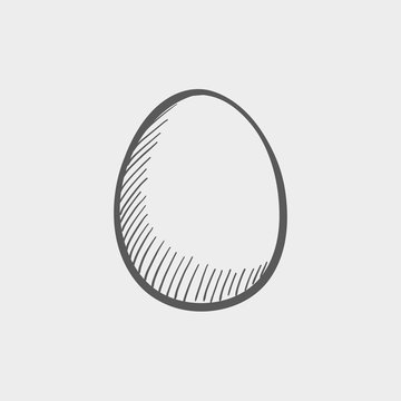 Egg sketch icon