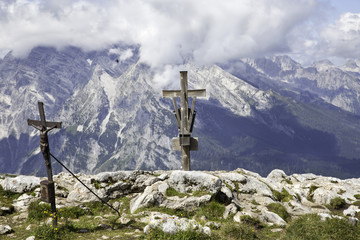 Der Gipfel des Schneibsteins mit blick zum Watzmann