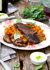 Rinder Leber mit Süskartoffel 