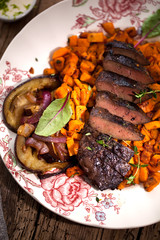 Rinder Leber mit Süskartoffel 