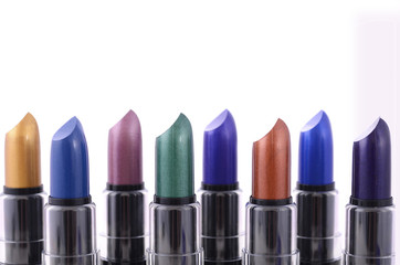 Modern makeup lipstick color range.
