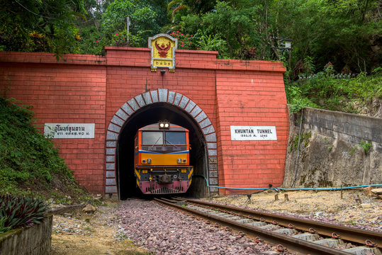 Fototapeta Khun Tan Tunnel at Lamphun Province, ( Longest tunnel in Thailan