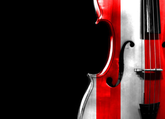Creative cello on black background