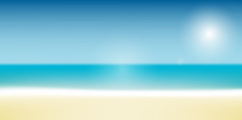 Obraz premium Tropischer Strand, mit Sonne und Meer im Sommer – Hintergrund